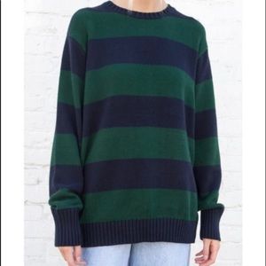 Brandy Brianna Cotton Thick Striped Sweater